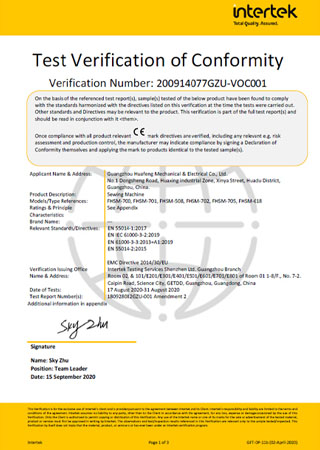 CE Certificate