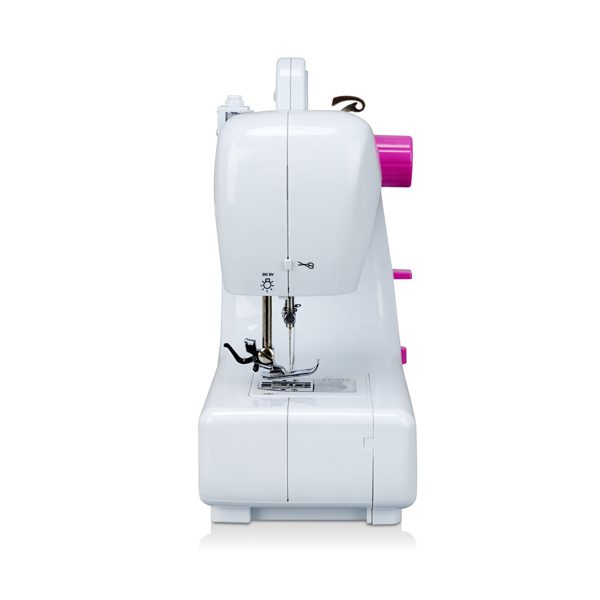 SM-508 Multifunctional Household Electric Sewing Machine White + Rose Red
