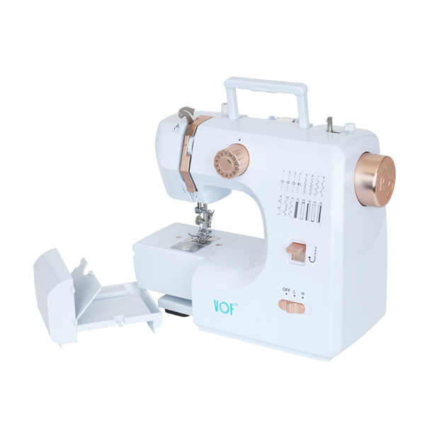 SM-700 Multifunctional Household Electric Sewing Machine White + Gold