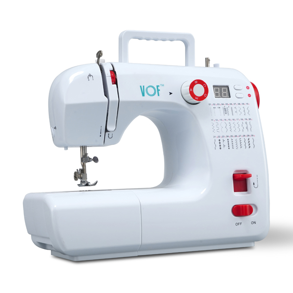 SM-702 Multifunctional Household Electric Sewing Machine White + Red